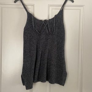 grey knit tank top
